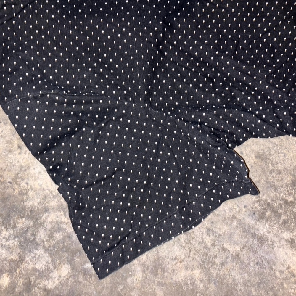 John Blair Shirt Mens 3XL Black Polka Dot Cotton Stretch Short Sleeve Button Up - Picture 6 of 8
